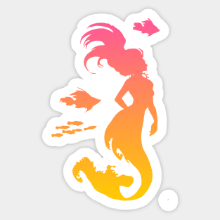 Swimming Mermaid Sticker